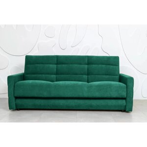 Прямой диван «Прайм 9», книжка, независимый пружинный блок, велюр, selfie bootle green