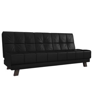 Прямой диван «Винсент», механизм книжка, экокожа, цвет чёрный
