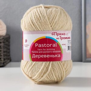 Пряжа "Деревенька" 100% шерсть 170м/100гр (166 суровый)