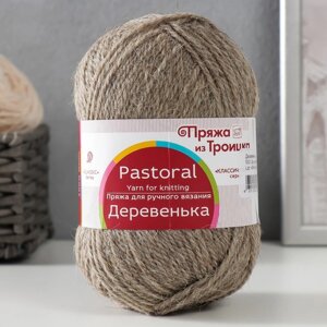 Пряжа "Деревенька" 100% шерсть 170м/100гр (530-Св. натуральный)