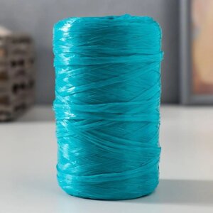 Пряжа "Для вязания мочалок" 100% полипропилен 400м/10010 гр в форме цилиндра (бирюза)