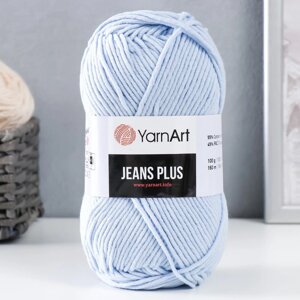 Пряжа "Jeans plus" 55% хлопок, 45% акрил 160м/100гр (75 св. голубой)