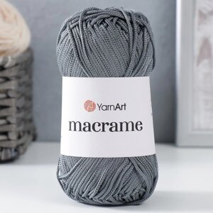 Пряжа "Macrame Макраме" 100% полиэстер 130м/90гр (159 стальной)