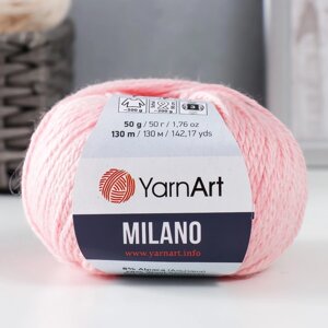 Пряжа "Milano" 8%альпака, 20%шерсть, 8%вискоза, 64%акрил 130м/50гр (859 розовый)