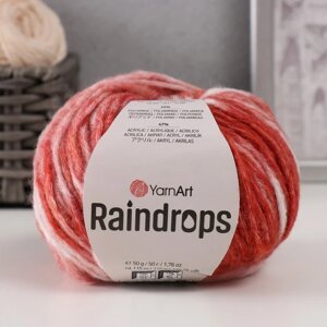 Пряжа "Raindrops" 18% шерсть, 35% полиамид, 47% акрил 115м/50гр (2916 терракот меланж)