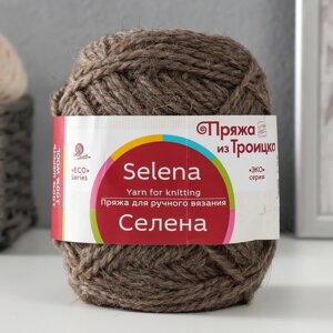 Пряжа "Селена" 100% шерсть 160м/100гр (372 натур. темн. серый)