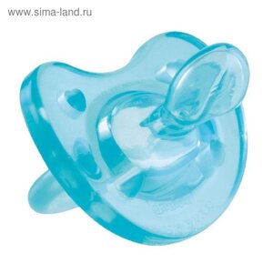 Пустышка силиконовая ортодонтическая Physio Soft, от 0 до 6 мес., цвет голубой