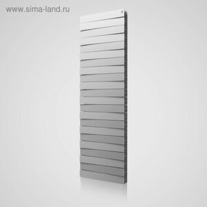 Радиатор биметаллический Royal Thermo PianoForte Tower new/Silver Satin, 18 секций, серый