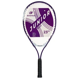 Ракетка для большого тенниса детская BOSHIKA JUNIOR, алюминий, 23, цвет фиолетовый