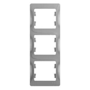 Рамка для розетки/выключателя SchE GSL000307 Glossa, вертикальная, алюминий