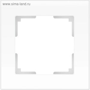 Рамка на 1 пост WL01-Frame-01, цвет белый матовый, материал стекло