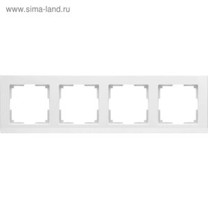 Рамка на 4 поста WL04-Frame-04-white, цвет белый