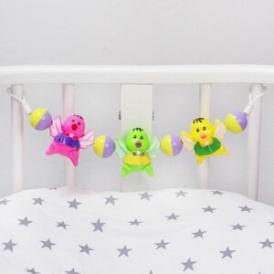 Растяжка на коляску/кроватку «Птенчики», 3 игрушки, цвет МИКС, Крошка Я