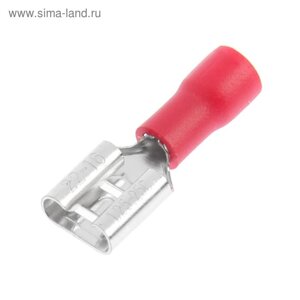 Разъем плоский Duwi РпИм, 0.5x1.5 мм2, "мама", красный, 10 шт.
