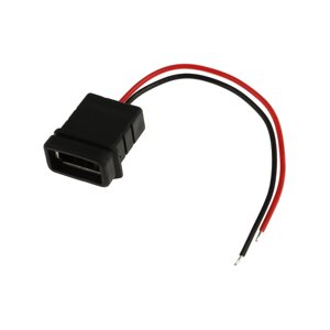 Разъём usb с проводом CARTAGE, 2 pin, 0.5 А, 5 В, чёрный