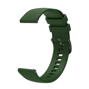 Ремешок для часов, 22 мм, силикон, зеленый