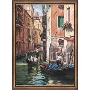 Репродукция картины «Лучи солнца. Венеция», 50х70, рама (56-982Т)