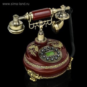Ретро-телефон "Бабочка", громкая связь, 23 х 26 см, коричневый