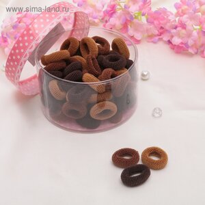 Резинки для волос "Махрушка"набор 72 шт) шоколад