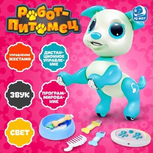 Робот собака радиоуправляемый «Питомец» WOOW TOYS, на пульте управления, интерактивный: звук, свет, танцующий, на аккумуляторе, бирюзовый