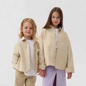 Рубашка детская MINAKU: Jeans collection, цвет бежевый, рост 98 см