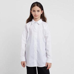 Рубашка для девочки MINAKU цвет белый, рост 158 см