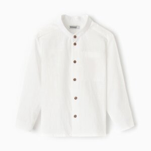 Рубашка для мальчика MINAKU цвет белый, рост 104 см