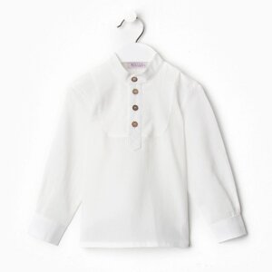 Рубашка для мальчика MINAKU цвет белый, рост 110