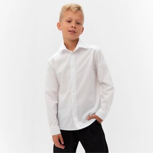 Рубашка для мальчика MINAKU: School Collection, цвет белый, рост 128 см