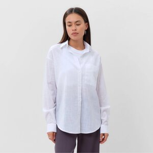 Рубашка женская льняная MIST, размер 52-54, цвет белый