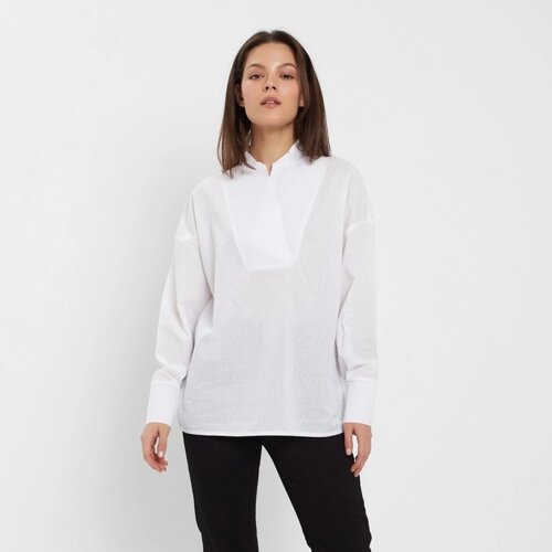 Рубашка женская MINAKU: Cotton collection цвет белый, р-р 42-44