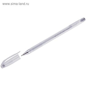 Ручка гелевая Crown Hi-Jell Metallic, узел 0.7 мм, чернила серебро