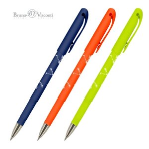 Ручка гелевая со стираемыми чернилами BrunoVisconti DeleteWrite "Самокаты", узел 0.5 мм, синие чернила, матовый корпус Soft Touch, МИКС