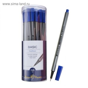 Ручка капиллярная Basic FINELINER, узел 0.4 мм, стержень синий