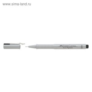 Ручка капиллярная для черчения и рисования Faber-Castell линер Ecco Pigment 0.05 мм, пигментная, чёрная, 166099