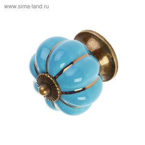 Ручка-кнопка Ceramics 001, керамическая, синяя