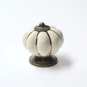 Ручка кнопка PEONY Ceramics 001, керамическая, бежевая