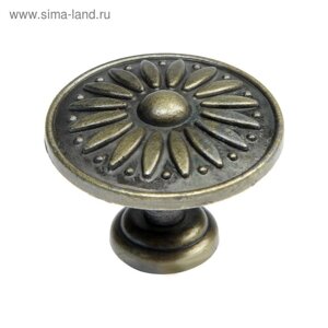 Ручка кнопка ТУНДРА РК203, цвет бронза