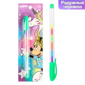 Ручка шариковая, многоцветная, Минни Маус и Единорог
