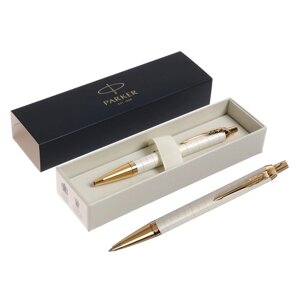 Ручка шариковая Parker Im Premium Pearl GT, чернила синие, жемчужная, подар/уп 2143643