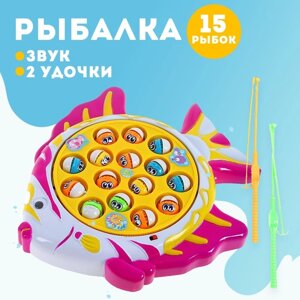 Рыбалка «Рыбка»15 рыбок, 2 удочки, звуковые эффекты, работает от батареек