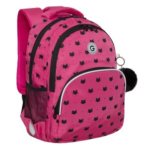 Рюкзак школьный, 40 х 27 х 20 см, Grizzly 360, эргономичная спинка, отделение для ноутбука, фуксия RG-360-5_4