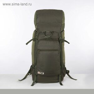 Рюкзак туристический, 120 л, отдел на шнурке, наружный карман, 2 боковых кармана, цвет зелёный