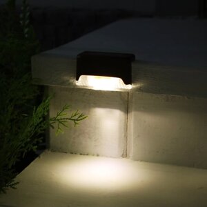 Садовый светильник на солнечной батарее, 8 4.5 4.5 см, 1 LED, свечение тёплое белое, коричневый