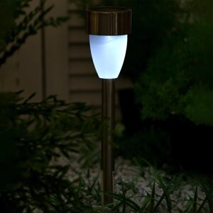 Садовый светильник на солнечной батарее «Матовый конус», 5 35 5 см, 1 LED, свечение белое