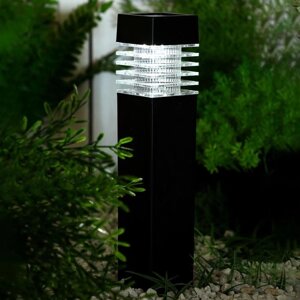Садовый светильник на солнечной батарее «Столбик», 6 39 6 см, 1 LED, свечение белое