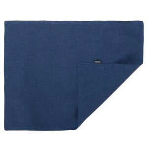 Салфетка под приборы из стираного льна синего цвета Essential, размер 35х45 см