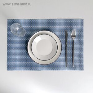 Салфетка сервировочная на стол «Плетение», 4530 см, цвет синий