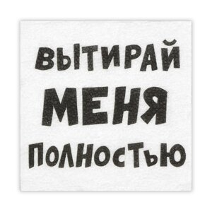 Салфетки бумажные однослойные Гармония цвета "Вытирай меня полностью" 24*24 см, 20 шт