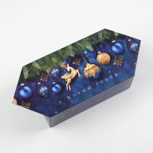 Сборная коробка‒конфета «Новогодние игрушки», 9,3 14,6 5,3 см